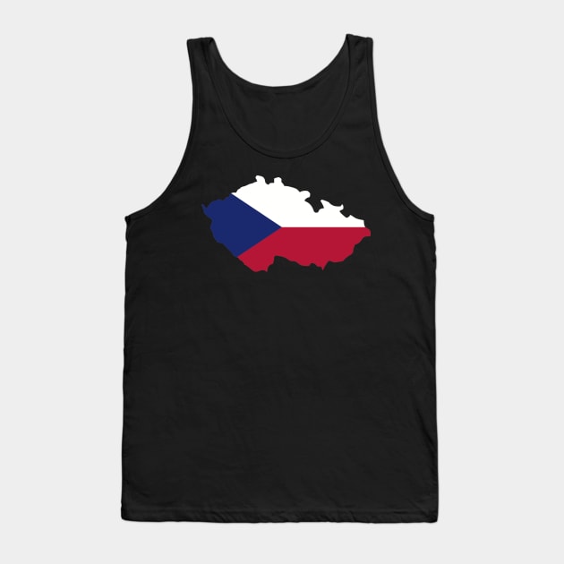 Czech Republic map flag Tank Top by Designzz